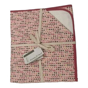 KEEP LEAF BABY / TODDLER Blanket 100% Organic Cotton NWT HEARTS ❤️